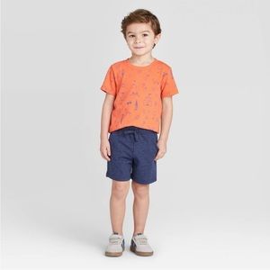 NWT Navy Blue Toddler Boys' Knit Pull-On Shorts